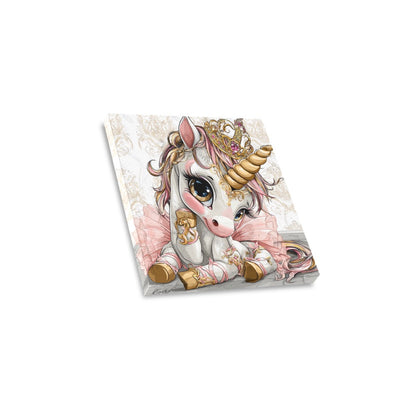 Unicorn ballerina Frame Canvas Print 12"x12"