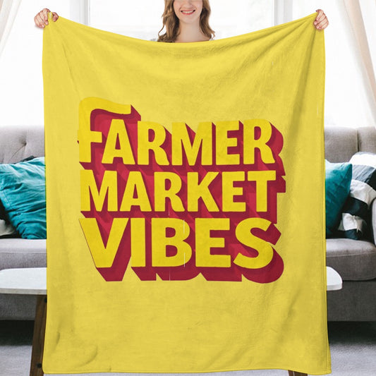 Ultra-Soft Flannel Blanket Farmer market vibes
