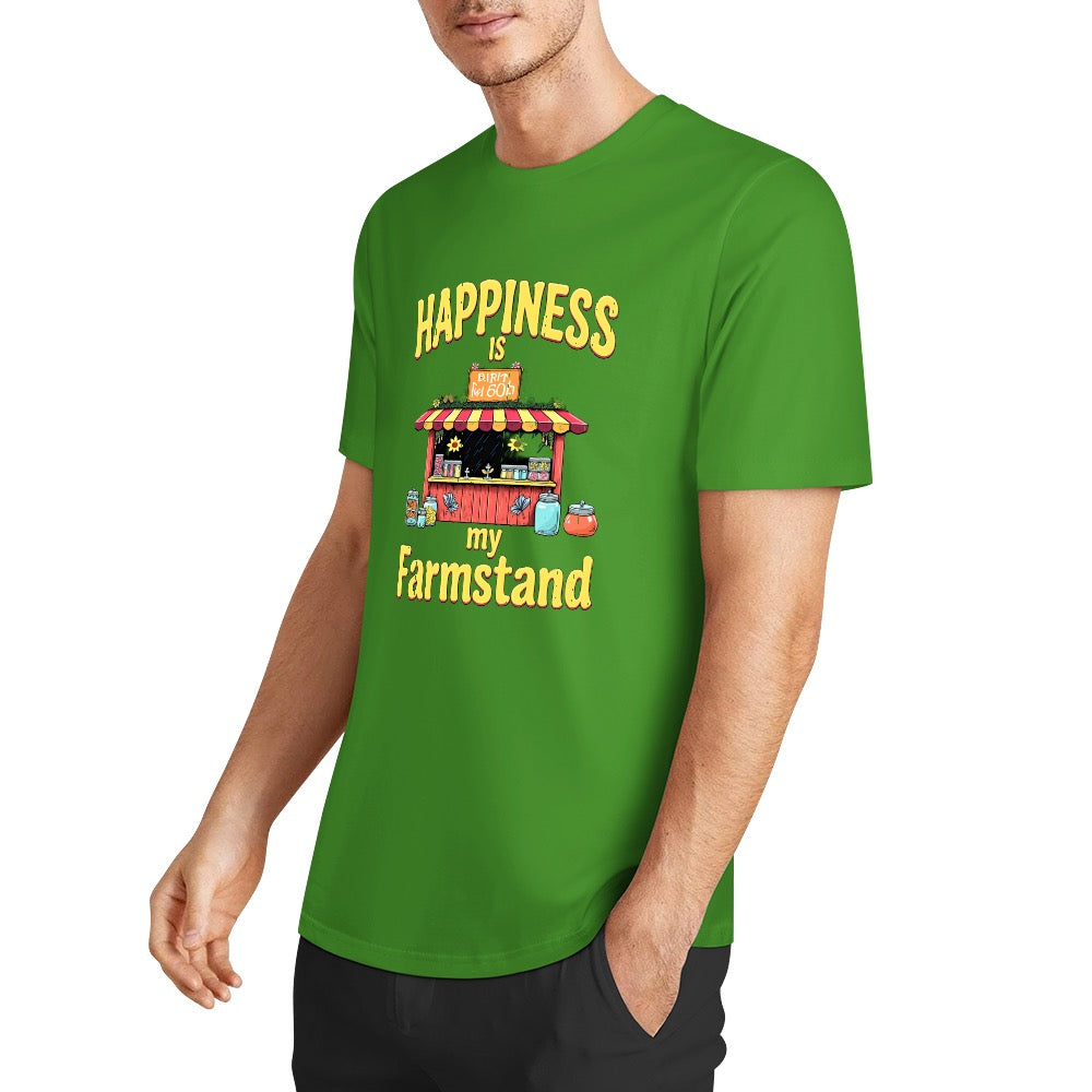 New Pure cotton short sleeved T-shirt happiness is my farmstand