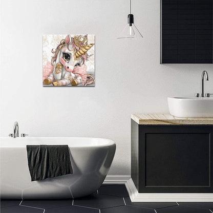 Unicorn ballerina Frame Canvas Print 12"x12"