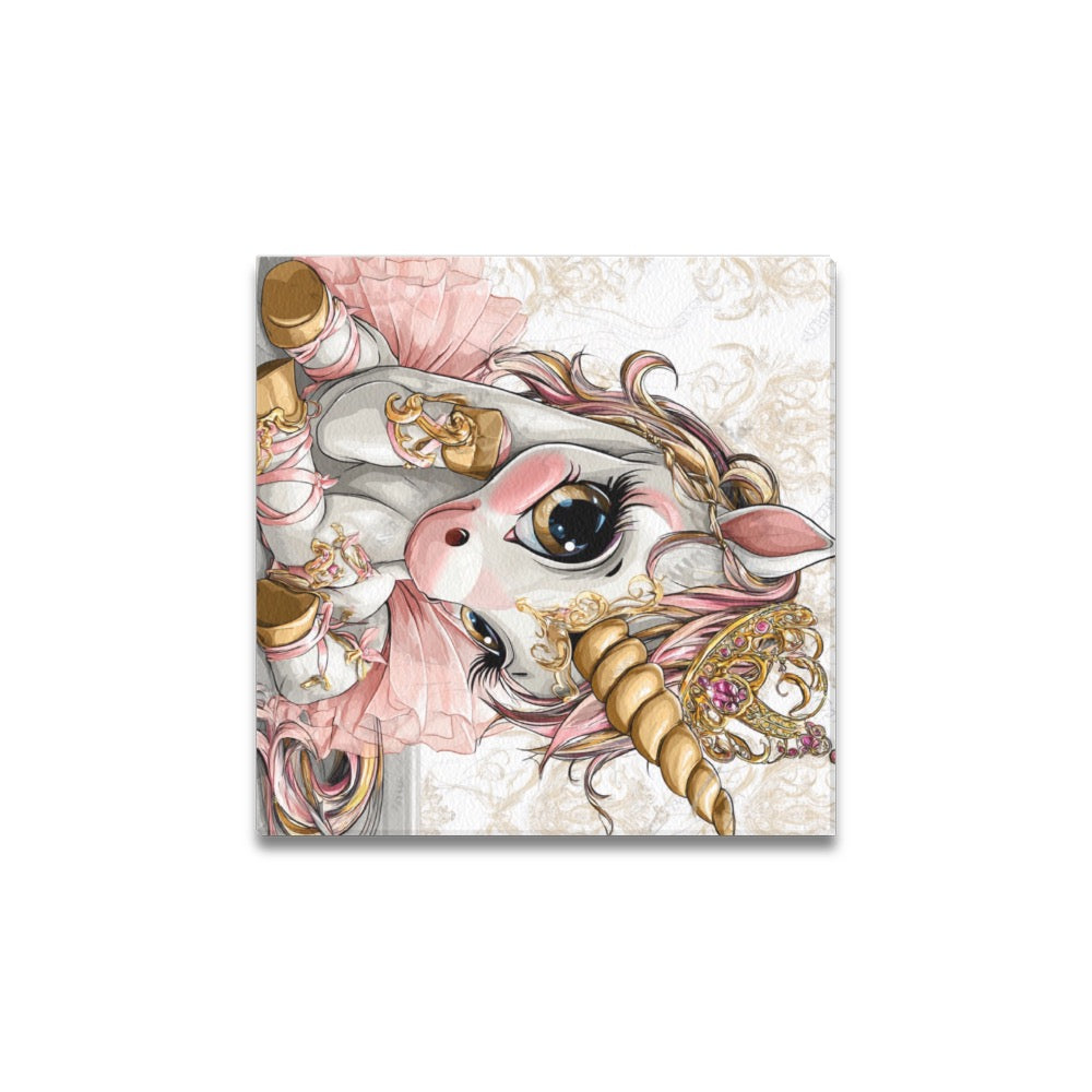 Unicorn ballerina Frame Canvas Print 12"x12"