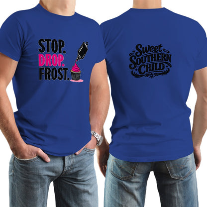 New High quality Men's T-shirt 100% Cotton Stop drop frost