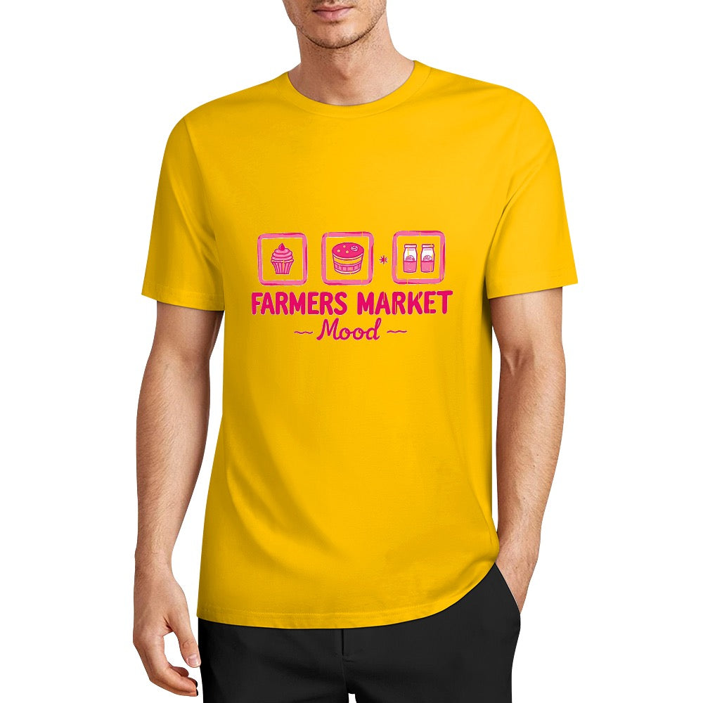 New Pure cotton short sleeved T-shirt Farmers Market mood