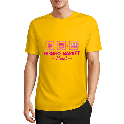 New Pure cotton short sleeved T-shirt Farmers Market mood