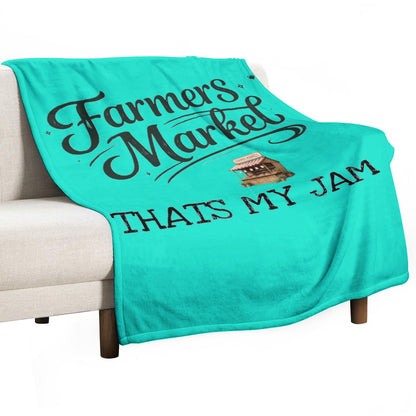 Ultra-Soft Flannel Blanket Farmers Market, that’s my jam