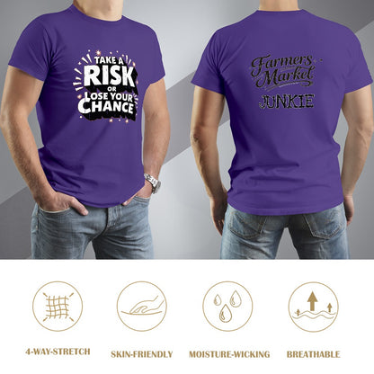 New High quality Men's T-shirt 100% Cotton Take a risk