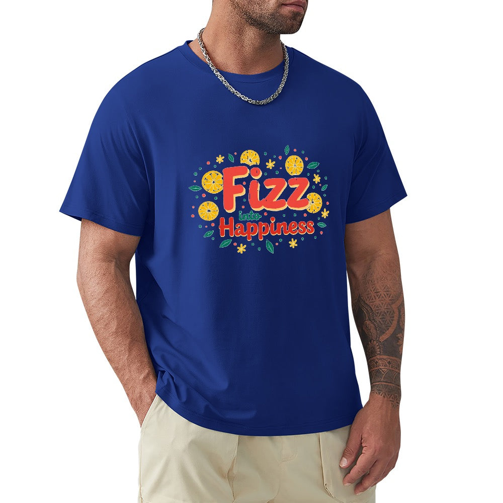 New High quality Men's T-shirt 100% Cotton fizz happens