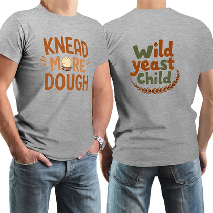 New High quality Men's T-shirt 100% Cotton knead more dough
