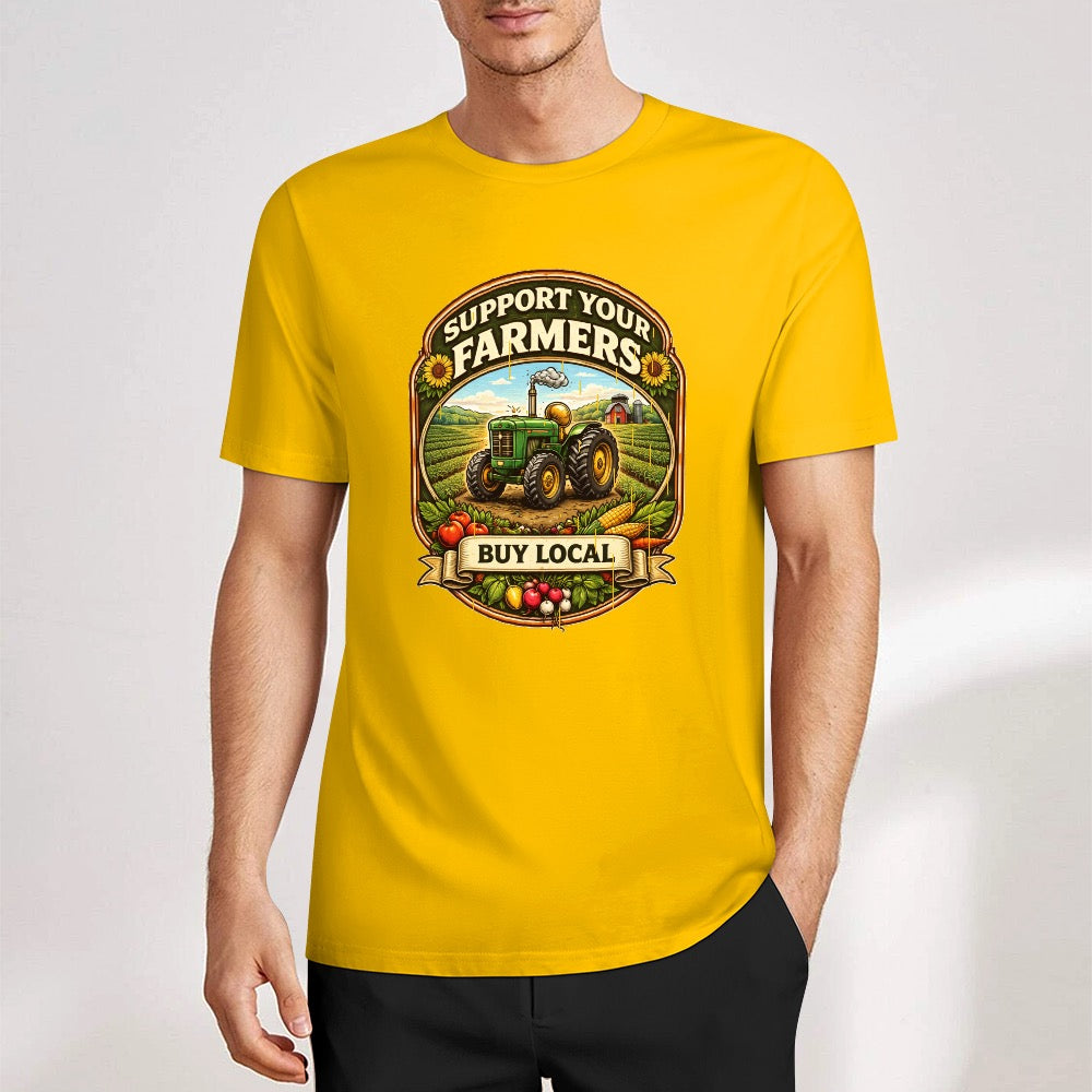 New Pure cotton short sleeved T-shirt Support your farmers