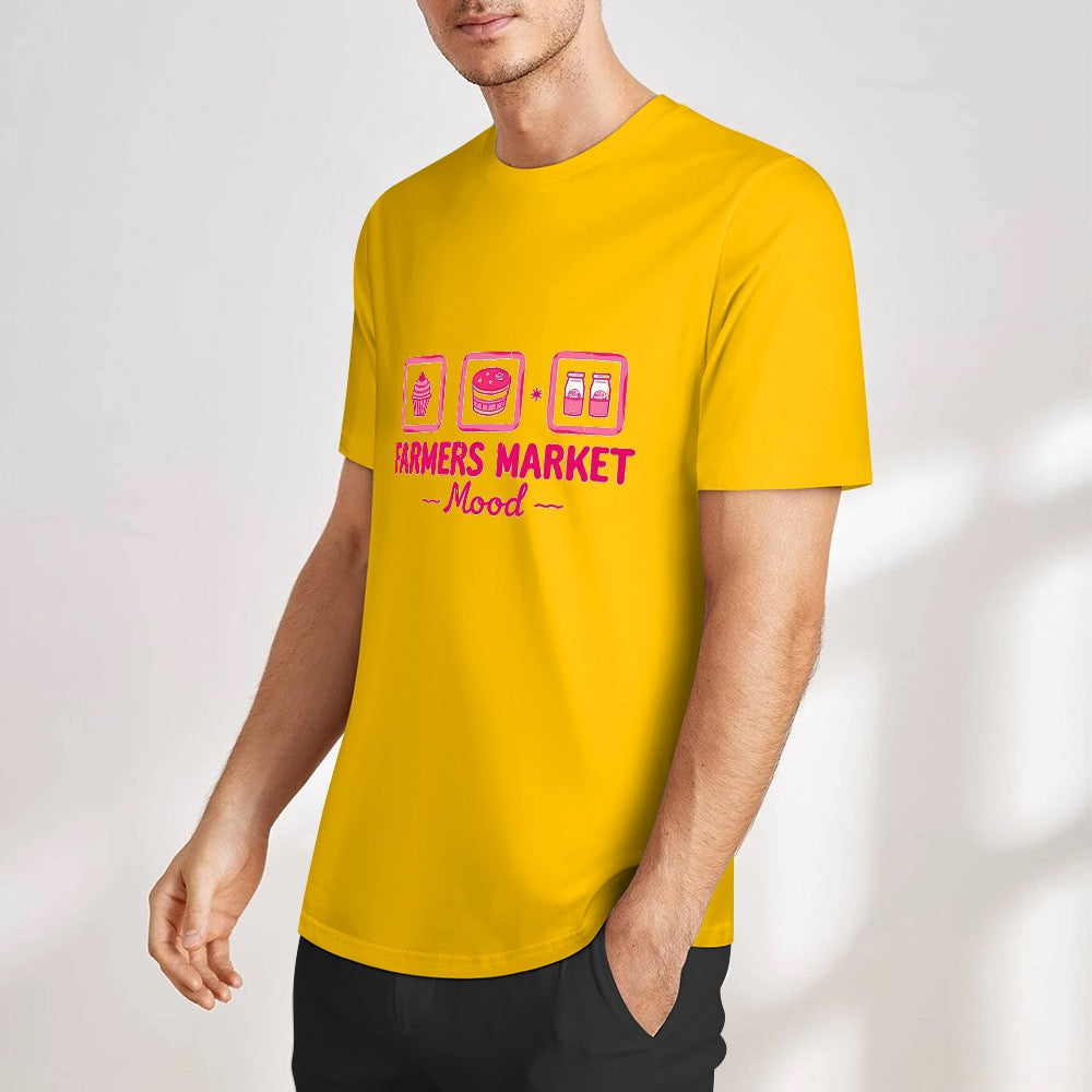 New Pure cotton short sleeved T-shirt Farmers Market mood