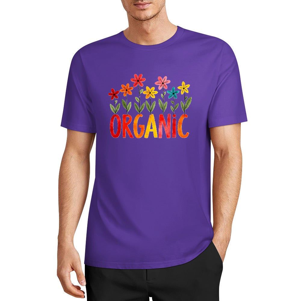 New Pure cotton short sleeved T-shirt organic