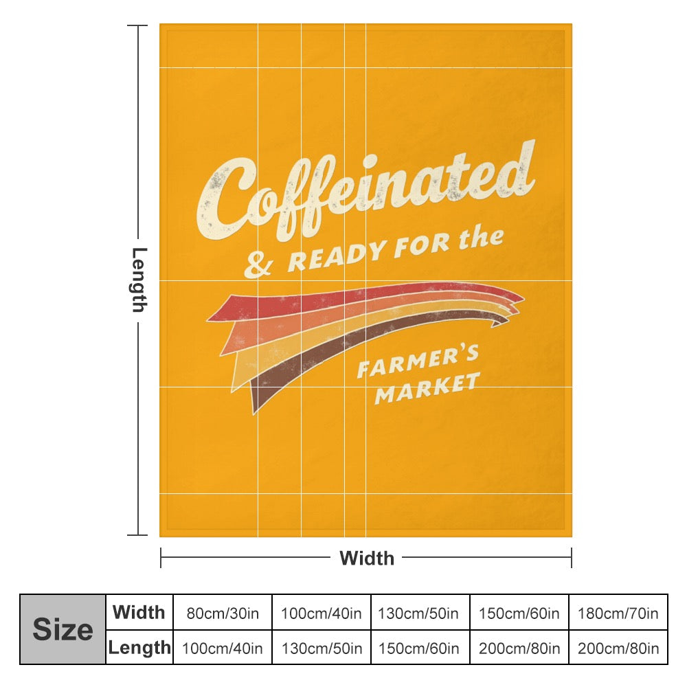 Ultra-Soft Flannel Blanket Caffeinated and ready for the Farmers Market