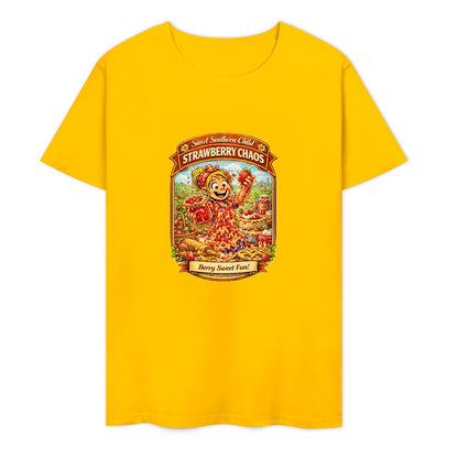 New Pure cotton short sleeved T-shirt Strawberry chaos
