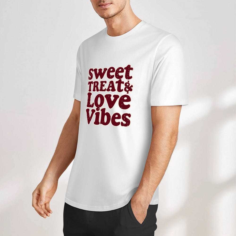 New Pure cotton short sleeved  Sweet treat and love vibes