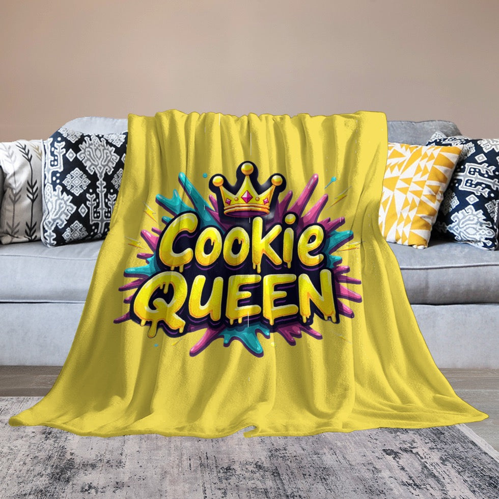 Ultra-Soft Flannel Blanket Cookie queen