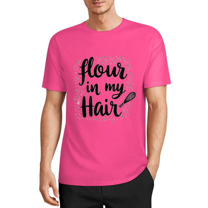 New Pure cotton short sleeved T-shirt Flour in my hair