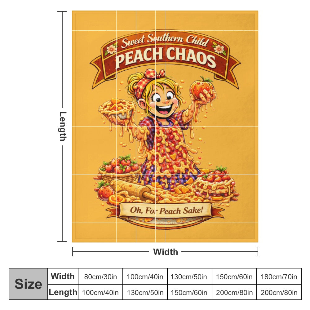 Ultra-Soft Flannel Blanket Peach chaos