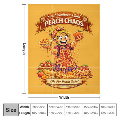 Ultra-Soft Flannel Blanket Peach chaos