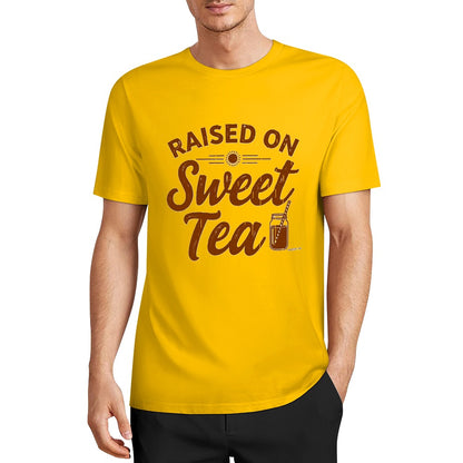 New Pure cotton short sleeved T-shirt raised on sweet tea