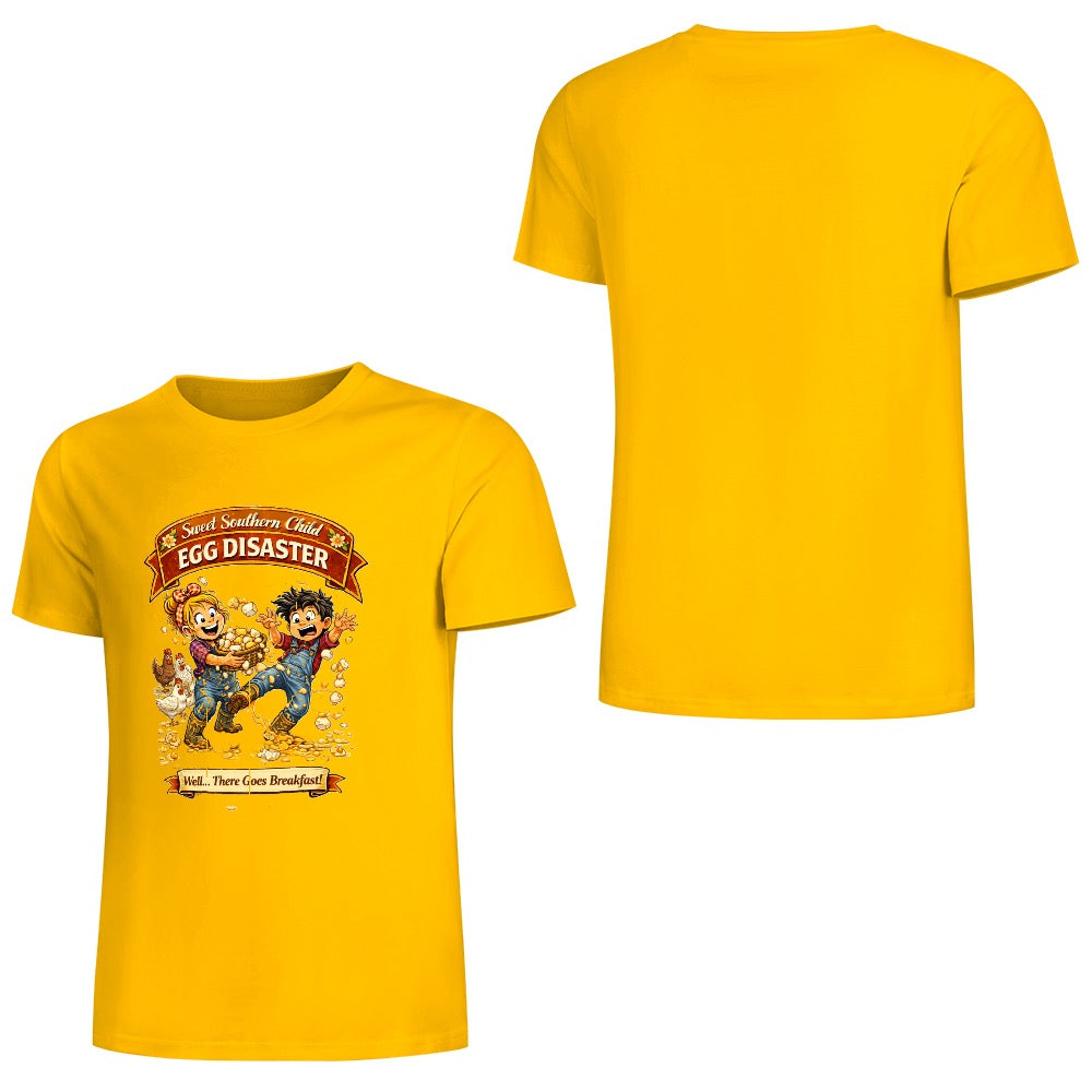New Pure cotton short sleeved T-shirt egg disaster