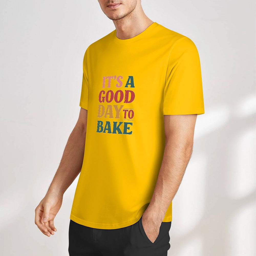 New Pure cotton short sleeved T-shirt It’s a good day to bake.