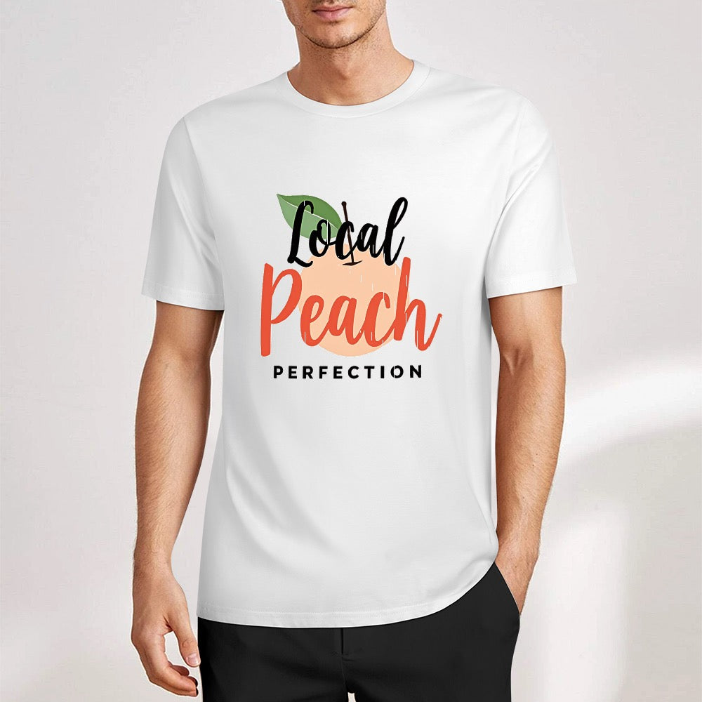 New Pure cotton short sleeved T-shirt local peach