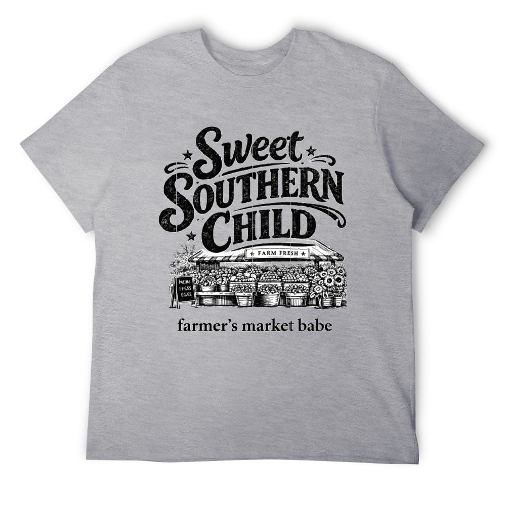 Men's T-shirt 100% cotton farmers Market, babe