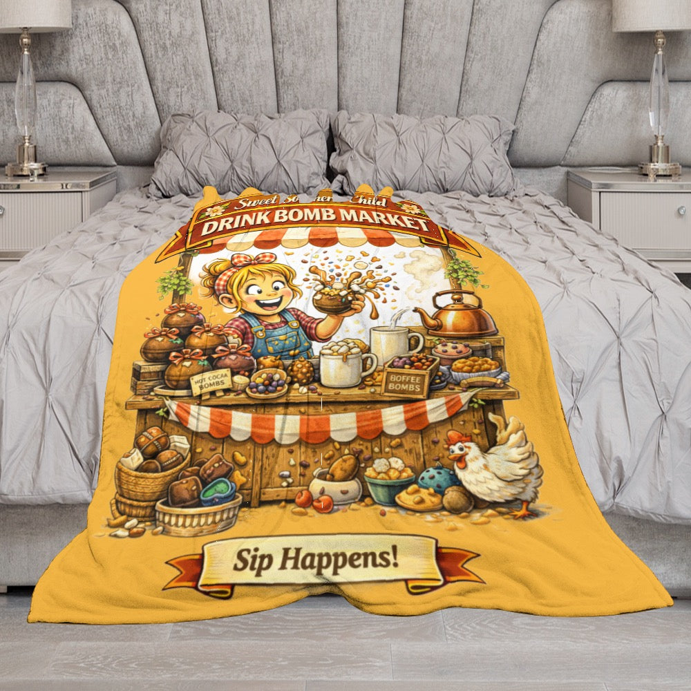 Ultra-Soft Flannel Blanket Drink bomb