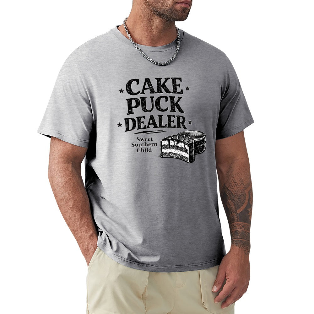 New High quality Men's T-shirt 100% Cotton cake puck dealer