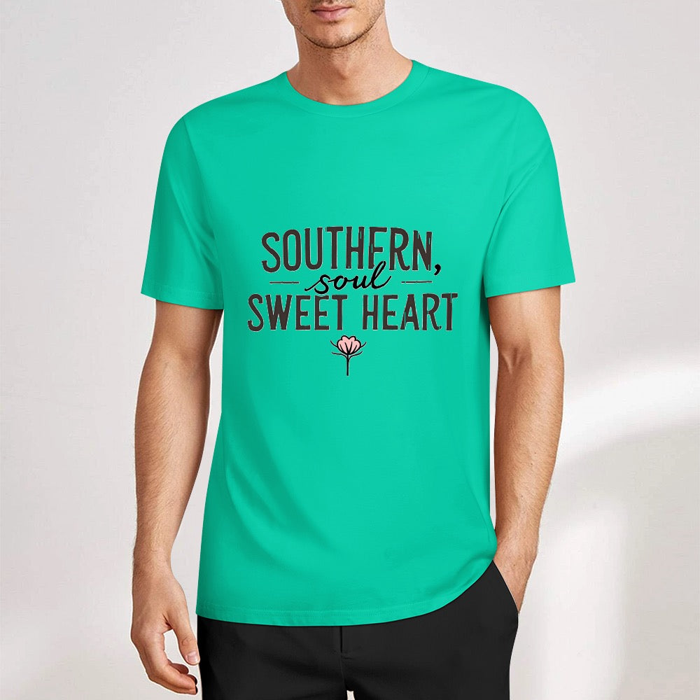 New Pure cotton short sleeved T-shirt Southern soul sweet heart