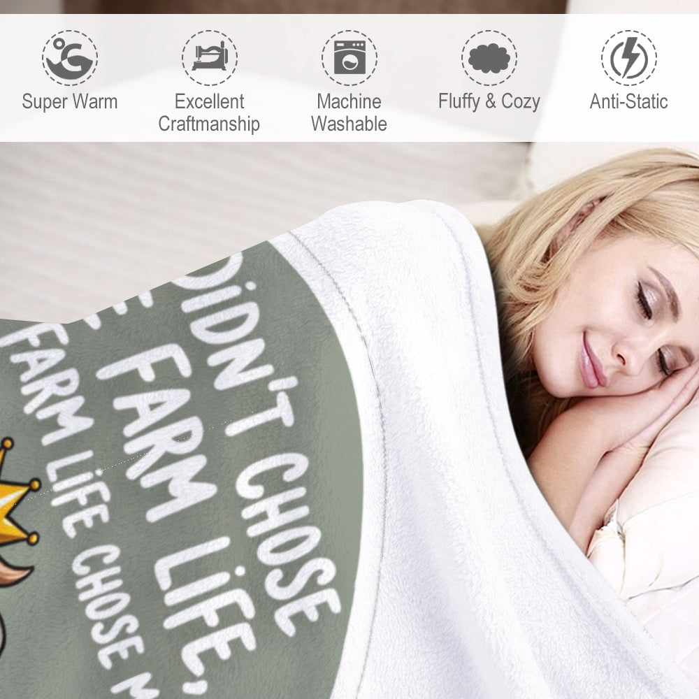 Ultra-Soft Flannel Blanket The FARM life chose me