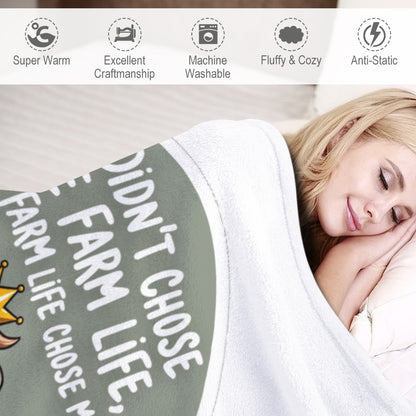 Ultra-Soft Flannel Blanket The FARM life chose me