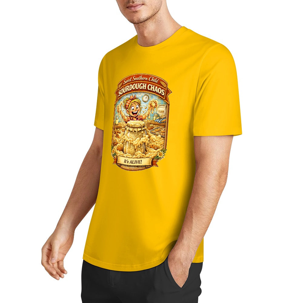 New Pure cotton short sleeved T-shirt Sourdough chaos