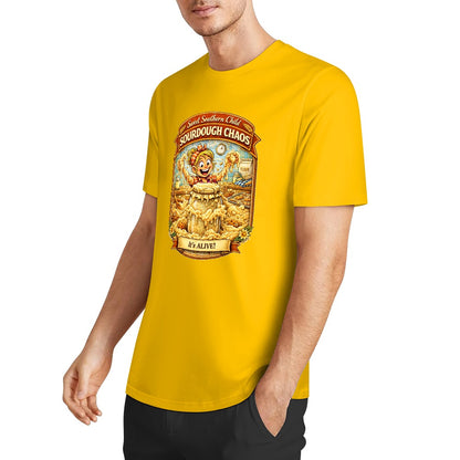 New Pure cotton short sleeved T-shirt Sourdough chaos