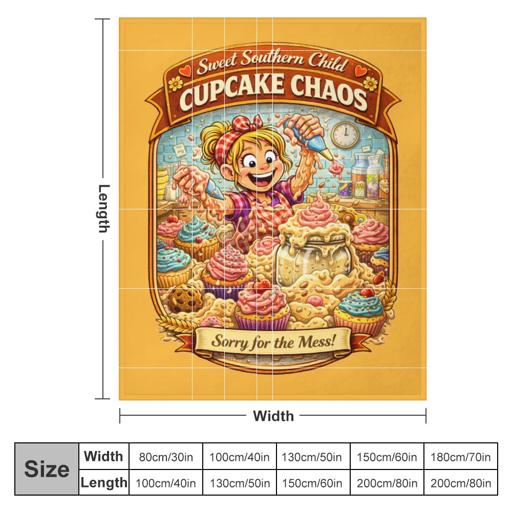 Ultra-Soft Flannel Blanket Cupcake chaos