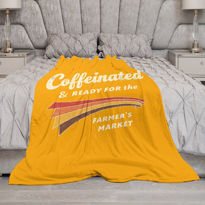 Ultra-Soft Flannel Blanket Caffeinated and ready for the Farmers Market