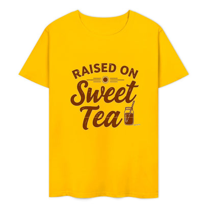 New Pure cotton short sleeved T-shirt raised on sweet tea