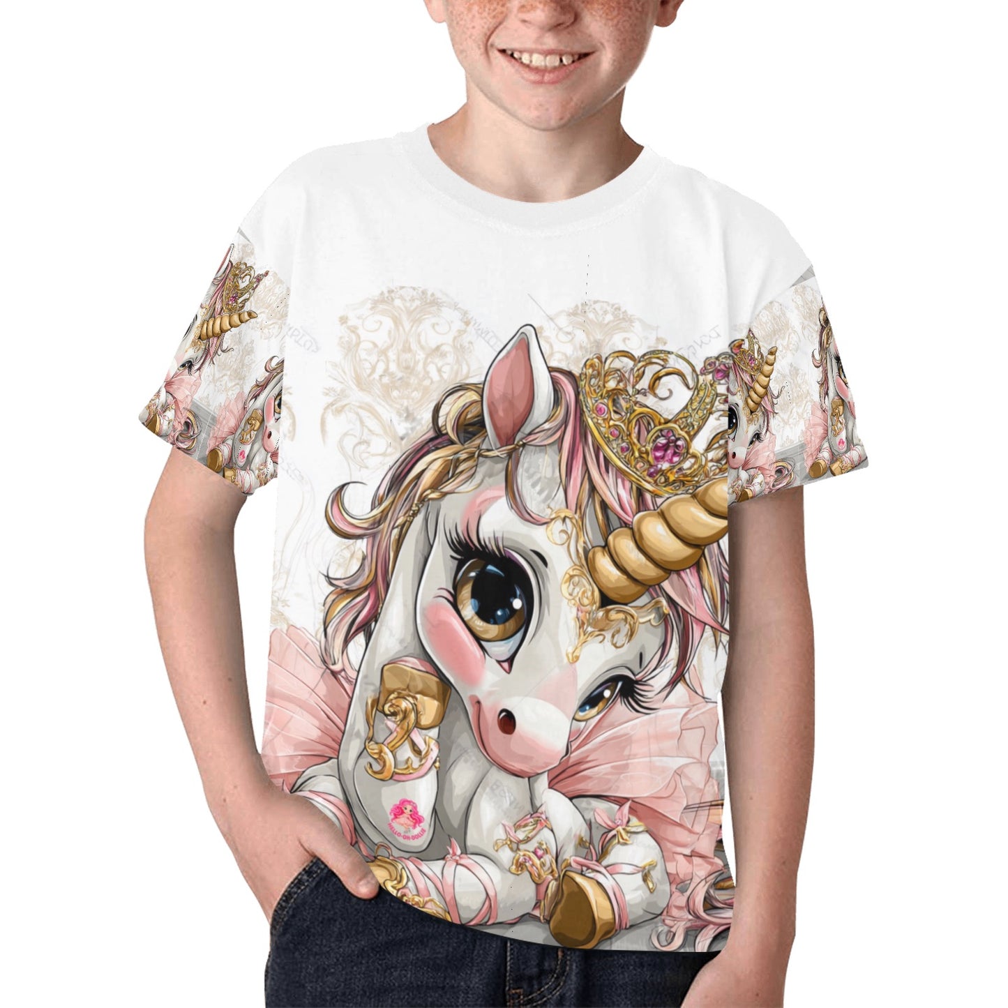 Unicorn ballerina Kids' All Over Print T-shirt(ModelT65)