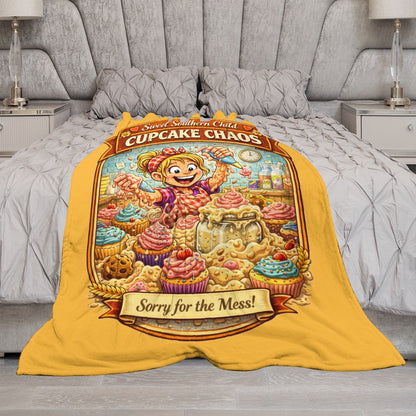Ultra-Soft Flannel Blanket Cupcake chaos