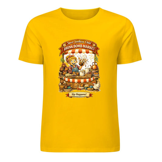 New Pure cotton short sleeved T-shirt Drink bomb market
