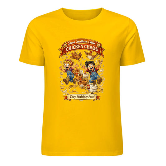 New Pure cotton short sleeved T-shirt Chicken chaos