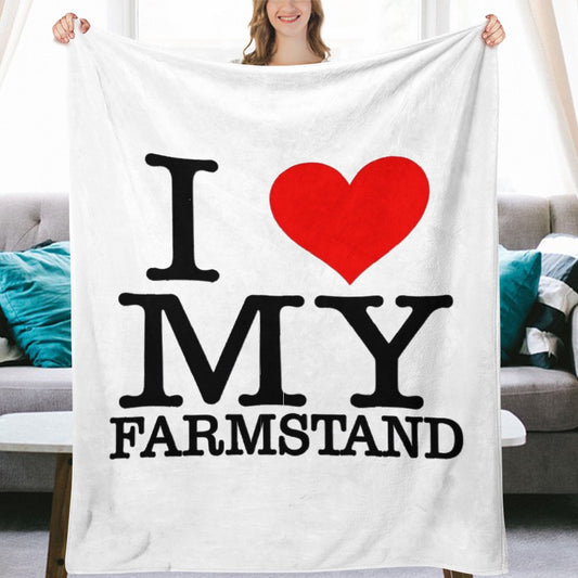 Ultra-Soft Flannel Blanket  I love my farmstand