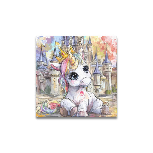Cute unicorn Frame Canvas Print 12"x12"