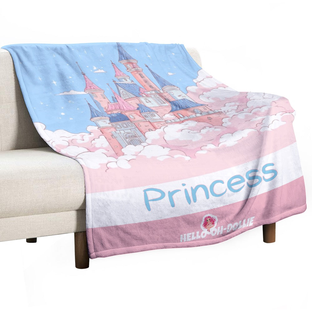 HELLO-OH-DOLLIE PRINCESS Ultra-Soft Flannel Blanket 40”x50”