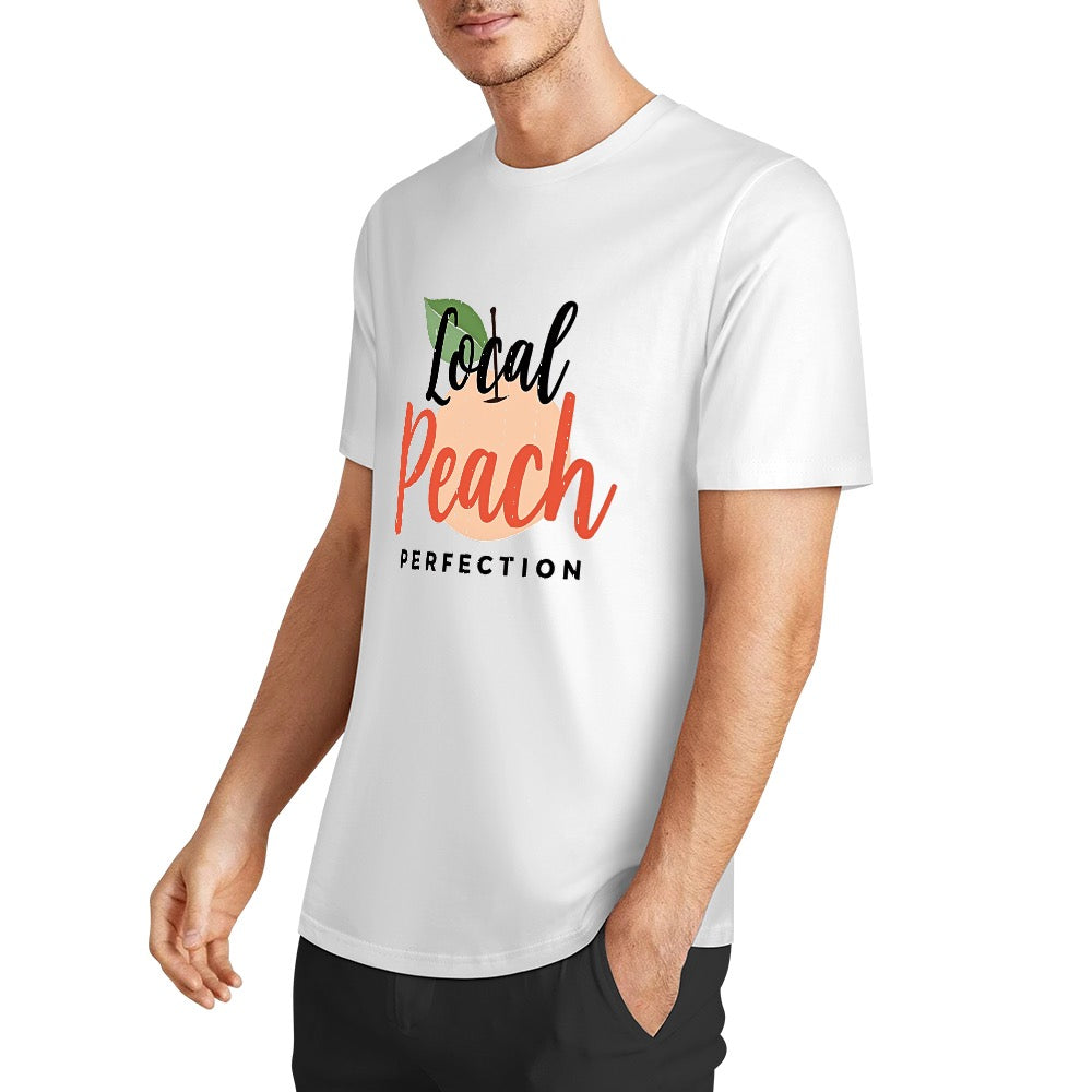 New Pure cotton short sleeved T-shirt local peach