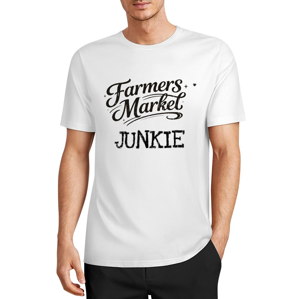 New Pure cotton short sleeved T-shirt Farmers Market junkie