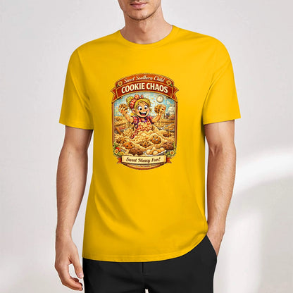 New Pure cotton short sleeved T-shirt Cookie  chaos