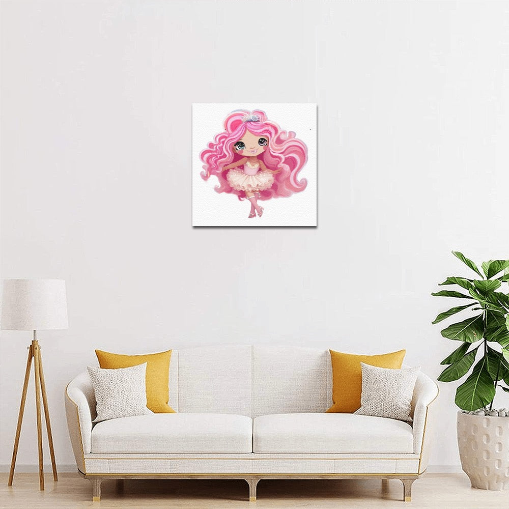 Dollie ballet Frame Canvas Print 12"x12"