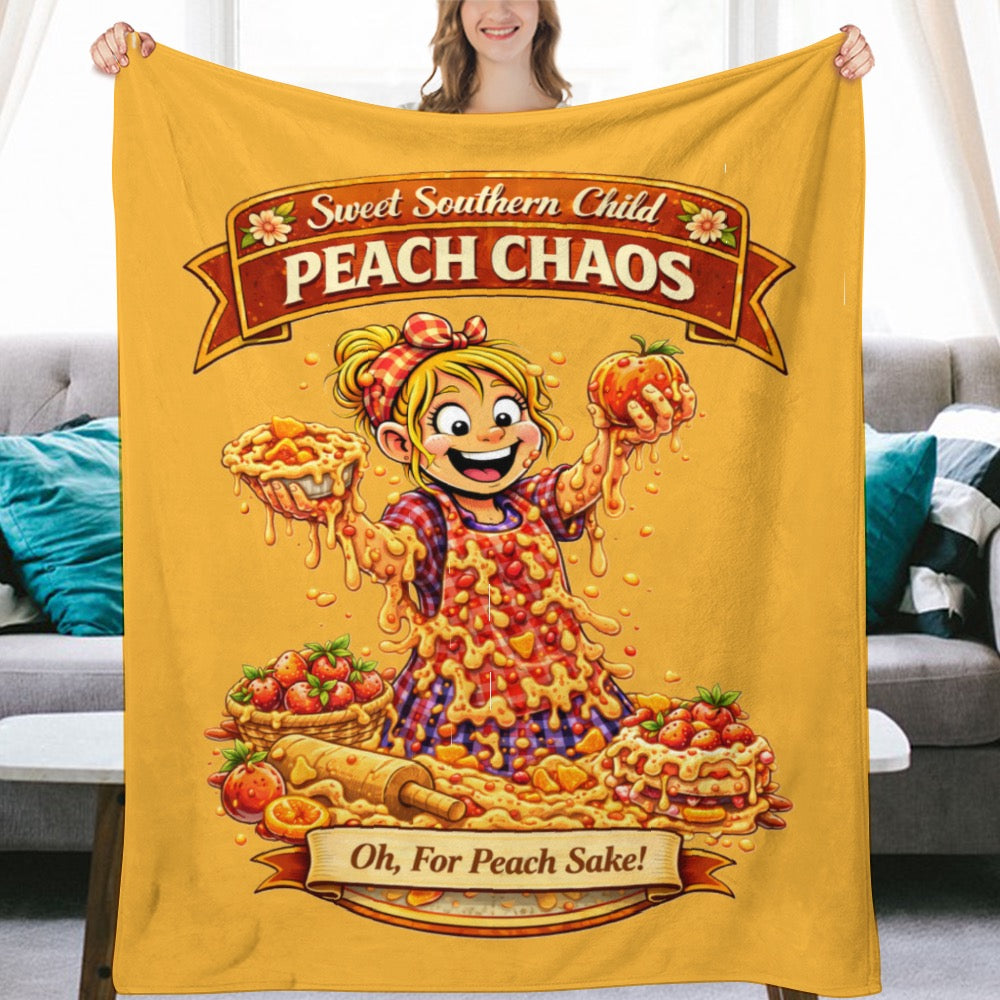 Ultra-Soft Flannel Blanket Peach chaos