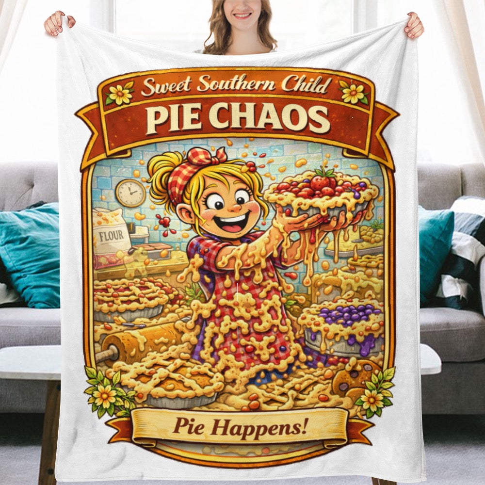 Ultra-Soft Flannel Blanket Pie  chaos